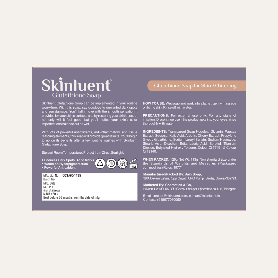 Skinluent Glutathione Soap packaging