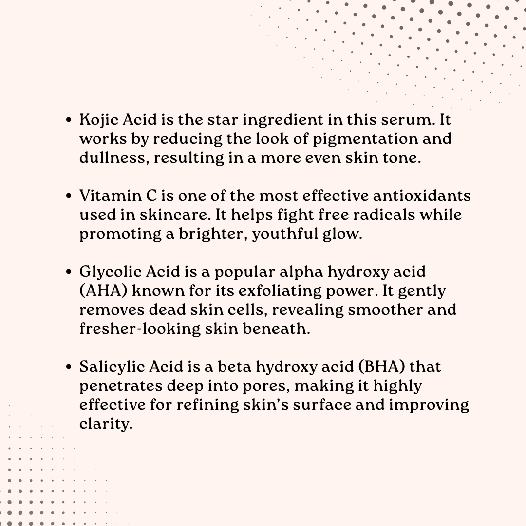Skinluent Kojic Acid Serum for Hyperpigmentation