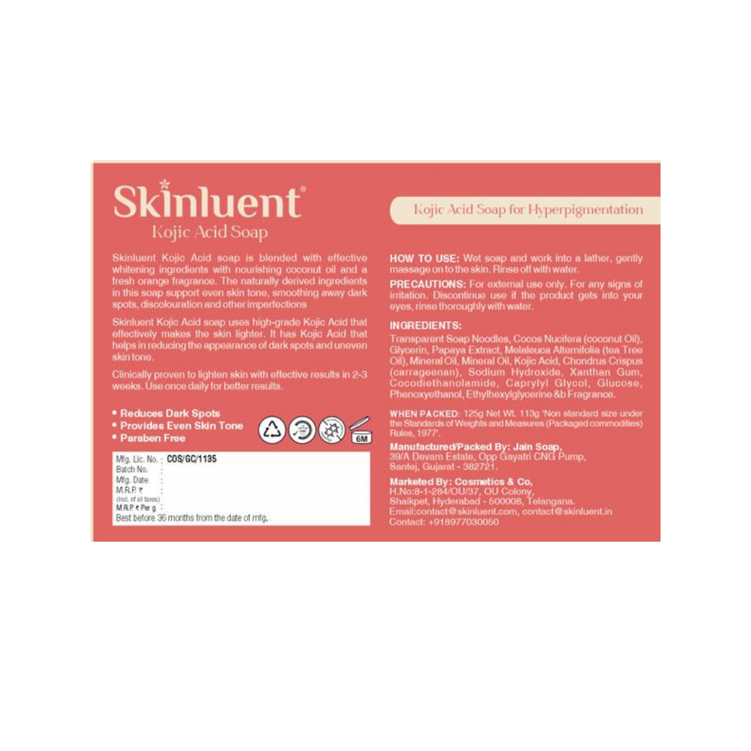 Skinluent Kojic Acid Soap with Papaya Extract
